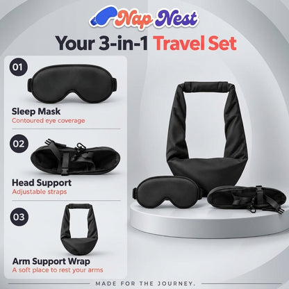Head Support Sleep Mask with Arm Pouch