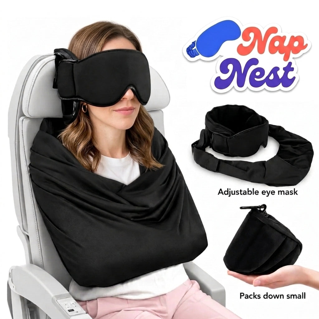 Head Support Sleep Mask with Arm Pouch