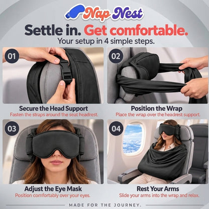 Head Support Sleep Mask with Arm Pouch